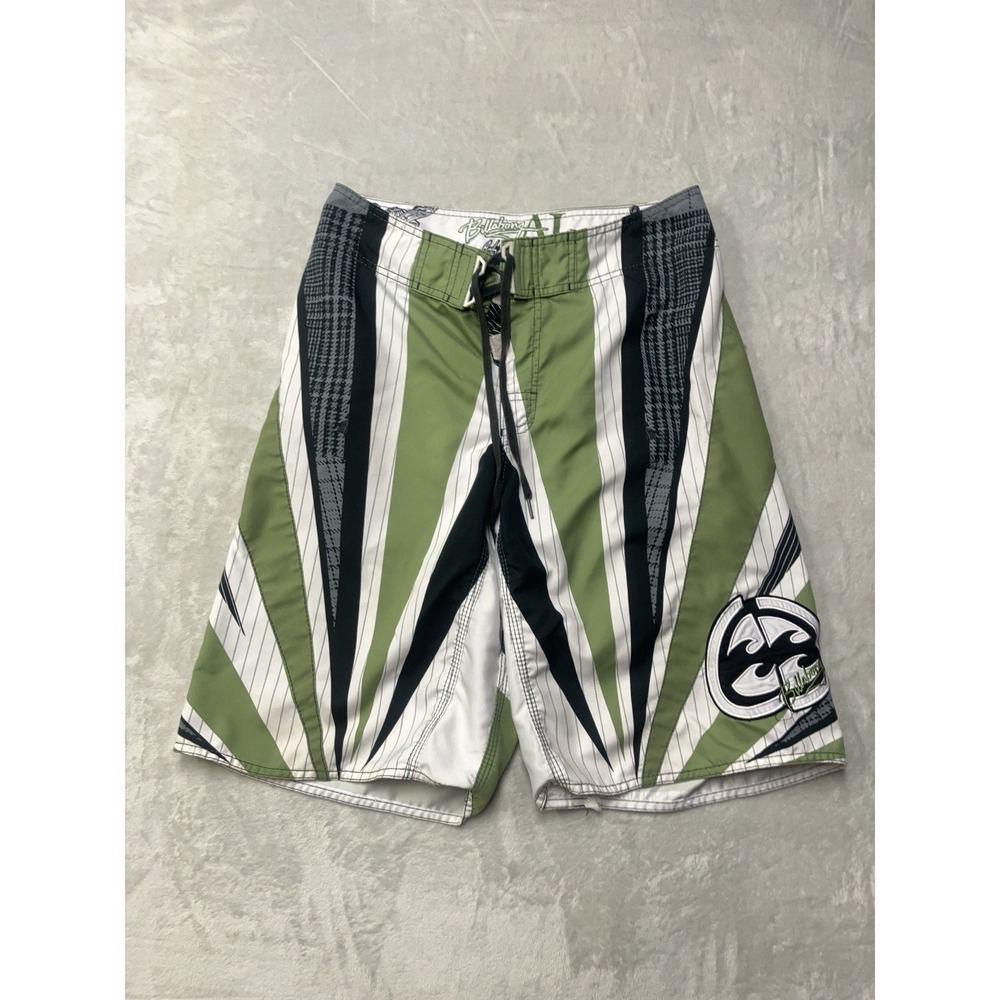 RARE Vintage Billabong Andy Irons Samurai Rising Sun‎ Board Shorts 32 (Fit 30)